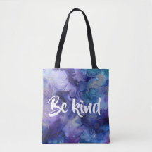 Seien Sie ein Lila Wasserfarbenbeutel