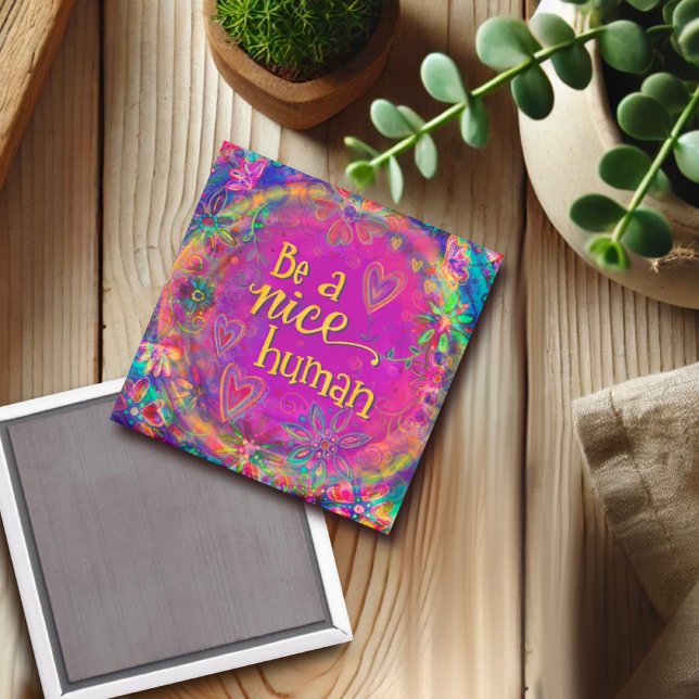 Seien Sie ein netter menschlicher Geist Inspirivit Magnet (Von Creator hochgeladen)