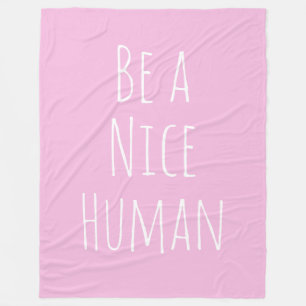 Seien Sie ein nettes Sprichwort für menschliche Fr Fleecedecke