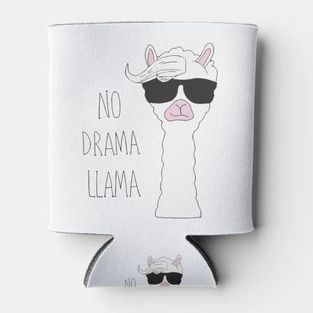Seien Sie ein No Drama Llama Art Cartoon Llama Art Dosenkühler (Vorderseite)
