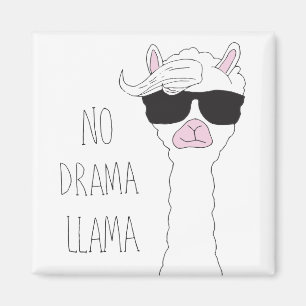 Seien Sie ein No Drama Llama Art Cartoon Magnet