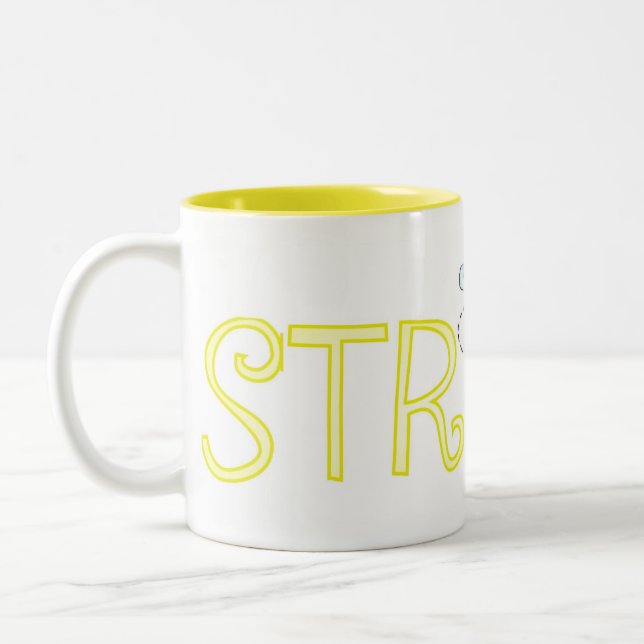 Seien Sie - ein positives Wort stark Zweifarbige Tasse (Links)