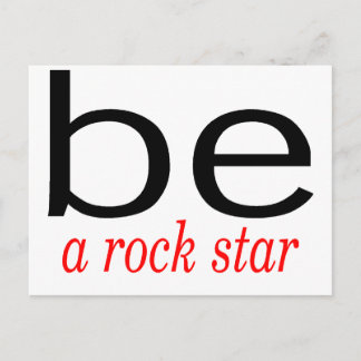 Seien Sie ein Rock Star Postkarte