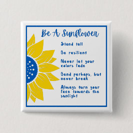 Seien Sie ein Sonnenblumenwort Kunst, Kultur und K Button