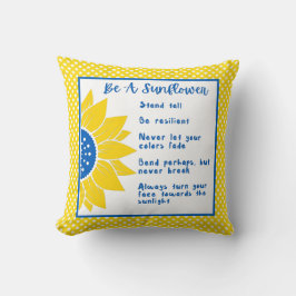 Seien Sie ein Sonnenblumenwort Kunst, Kultur und K Kissen