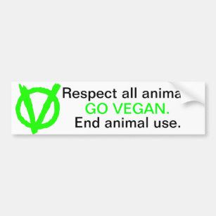 Seien Sie ein Teil der veganen Revolution! Autoaufkleber