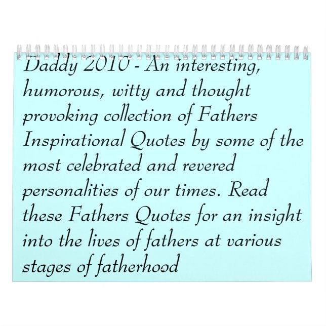 "Seien Sie ein Vater-" Kalender (Titelbild)