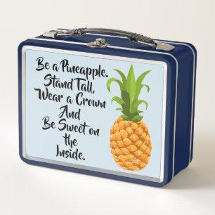 Seien Sie eine Ananas-Brotdose Metall Lunch Box