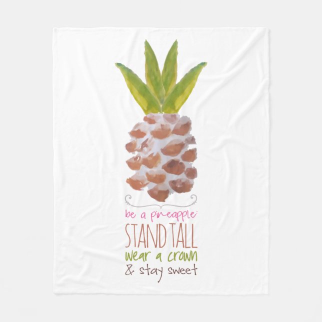 Seien Sie eine Ananas Fleecedecke (Vorderseite)