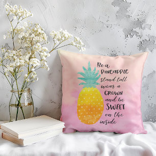 Seien Sie eine Ananas Inspirational Watercolor Typ Kissen