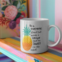 Seien Sie eine Ananas Inspirational Watercolor Typ