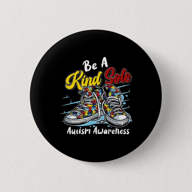 Seien Sie eine Art Autismus Bewusstsein Puzzle Sch Button (Vorderseite)