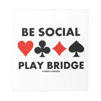 Seien Sie eine Brücke zum sozialen Spiel (vier Car Notizblock