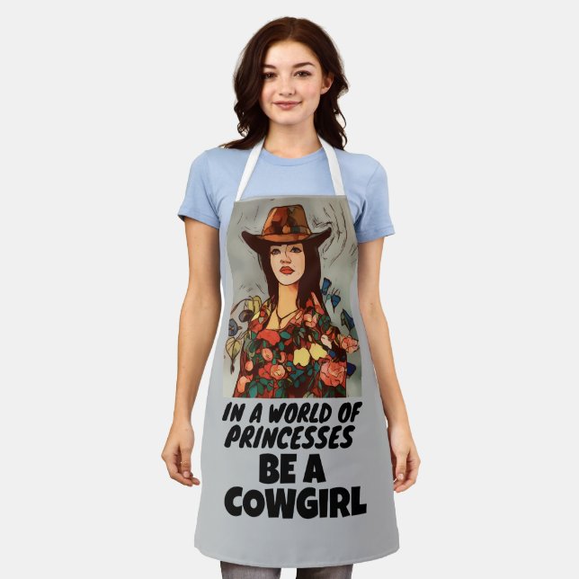 SEIEN SIE EINE COWGIRL LADIES KÜCHE SCHÜRZE (Getragen)