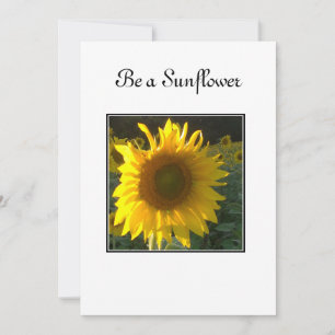 Seien Sie eine Sonnenblume - Inspiration für eine  Dankeskarte