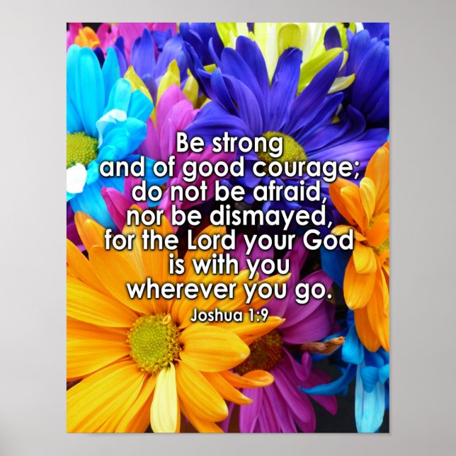 Seien Sie eine starke Bibelschrift Poster (Vorne)