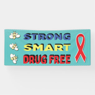 Seien Sie eine starke, drogenfreie Red Ribbon Week Banner