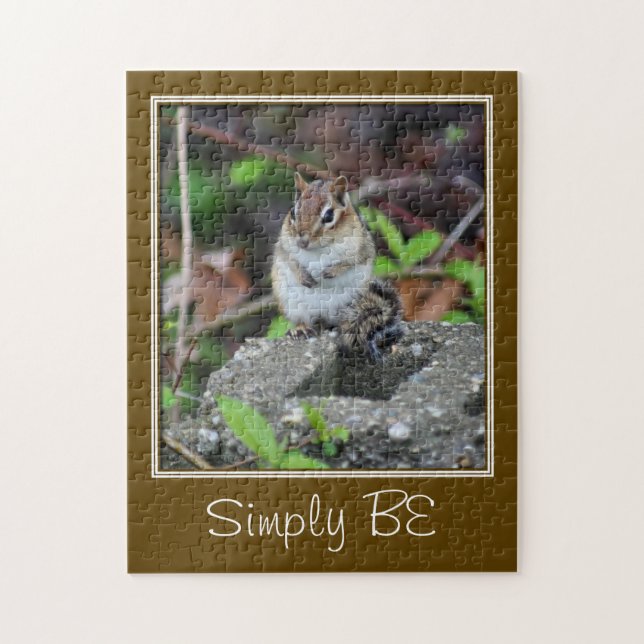 Seien Sie einfach inspirierender Chipmunk Puzzle (Vertikal)