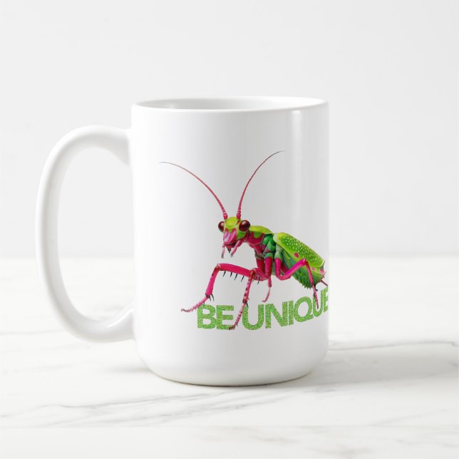 SEIEN SIE EINZIGARTIGE Käfer-Beten-Mantis groovy I Kaffeetasse (Links)