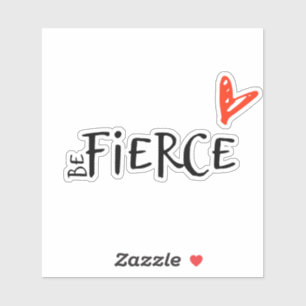 Seien Sie erbittert rotes Herz Vinyl Aufkleber