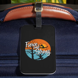 Seien Sie fest, seien Sie starke Frauengymnastik Gepäckanhänger