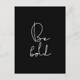 Seien Sie fett weißer Schriftart Postkarte