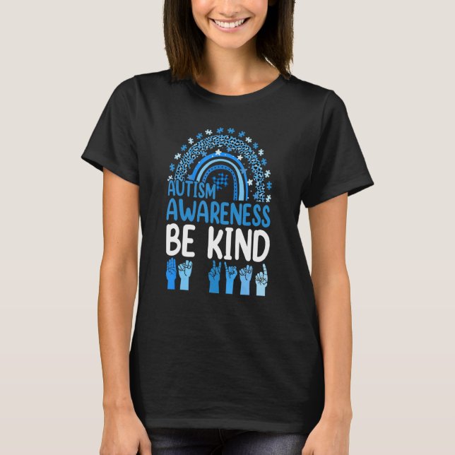 Seien Sie freundlich als Zeichen der Sprache Leopa T-Shirt (Vorderseite)