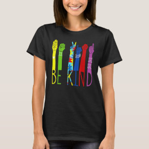 Seien Sie freundlich American Sign Language Hand A T-Shirt
