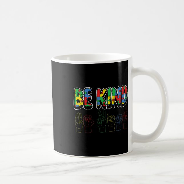 Seien Sie freundlich Autismus Bewusstsein Niedlich Kaffeetasse (Rechts)