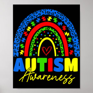Seien Sie freundlich Autismus Bewusstsein Rainbow Poster