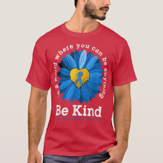 Seien Sie freundlich blau Sonnenblumen Kindermissh T-Shirt