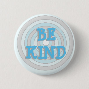 Seien Sie freundlich blau und grau Button