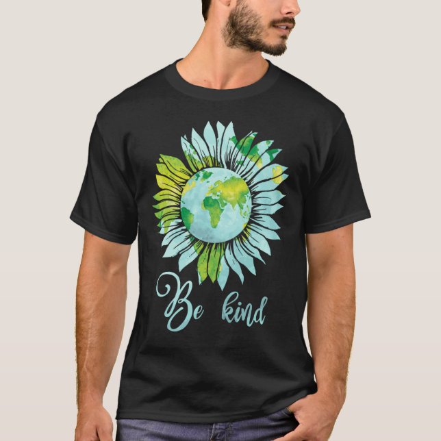 Seien Sie freundlich Daisy Earth Hippie T - Shirt  (Vorderseite)