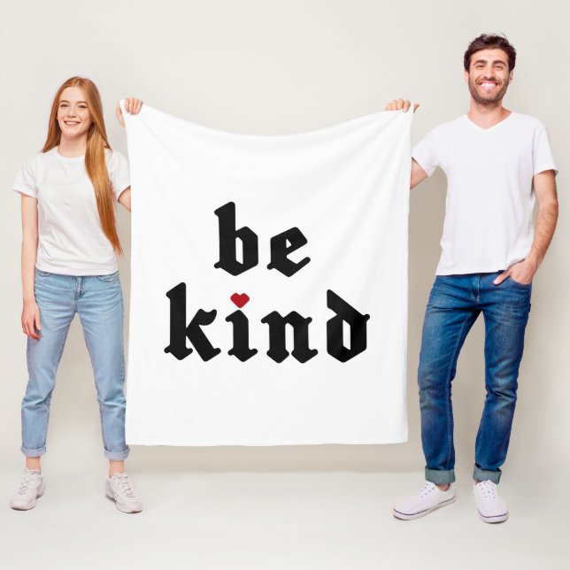 Seien Sie freundlich - Einfache positive Nachricht Fleecedecke (Beispiel)