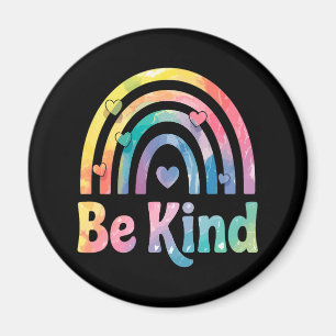 Seien Sie freundlich farbenfroher Regenbogen - ins Magnet