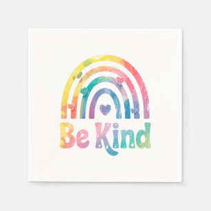 Seien Sie freundlich farbenfroher Regenbogen - ins Serviette
