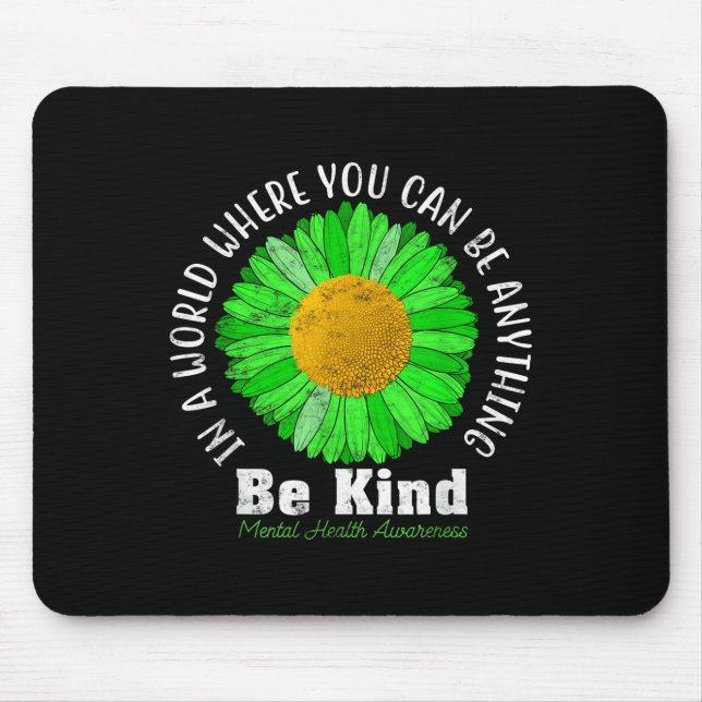 Seien Sie freundlich grüne Multifunktionsblume Son Mousepad (Vorne)