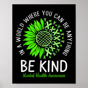 Seien Sie freundlich grüne Multifunktionsblume Son Poster