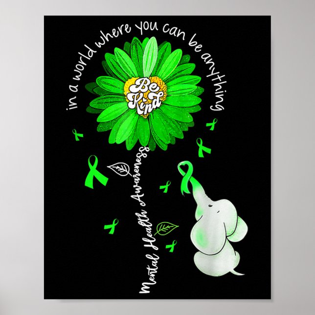 Seien Sie freundlich grüne Multifunktionsblume Son Poster (Vorne)