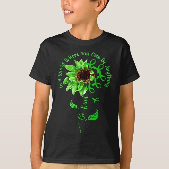 Seien Sie freundlich grüne Multifunktionsblume Son T-Shirt (Vorderseite)