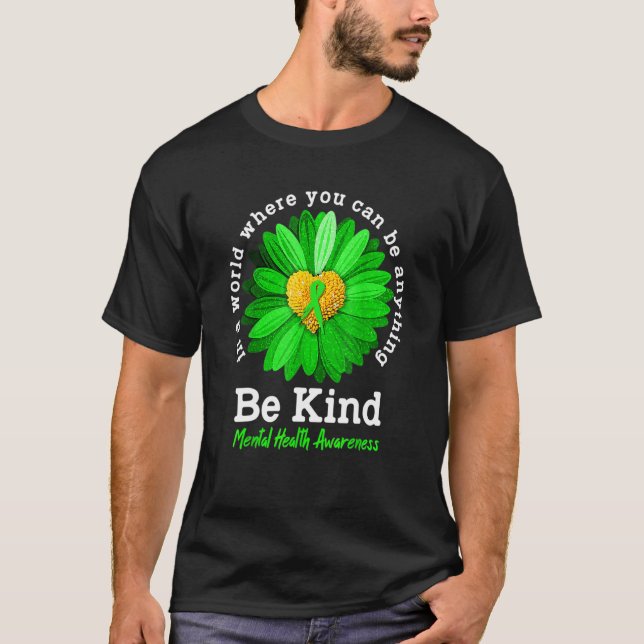 Seien Sie freundlich grüne Multifunktionsblume Son T-Shirt (Vorderseite)