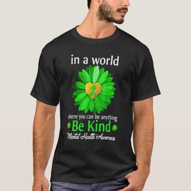 Seien Sie freundlich grüne Multifunktionsblume Son T-Shirt (Vorderseite)