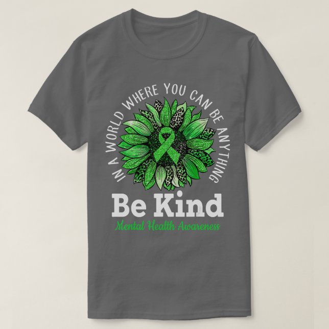 Seien Sie freundlich grüne Multifunktionsblume Son T-Shirt (Design vorne)