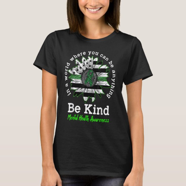 Seien Sie freundlich grüne Multifunktionsblume Son T-Shirt (Vorderseite)