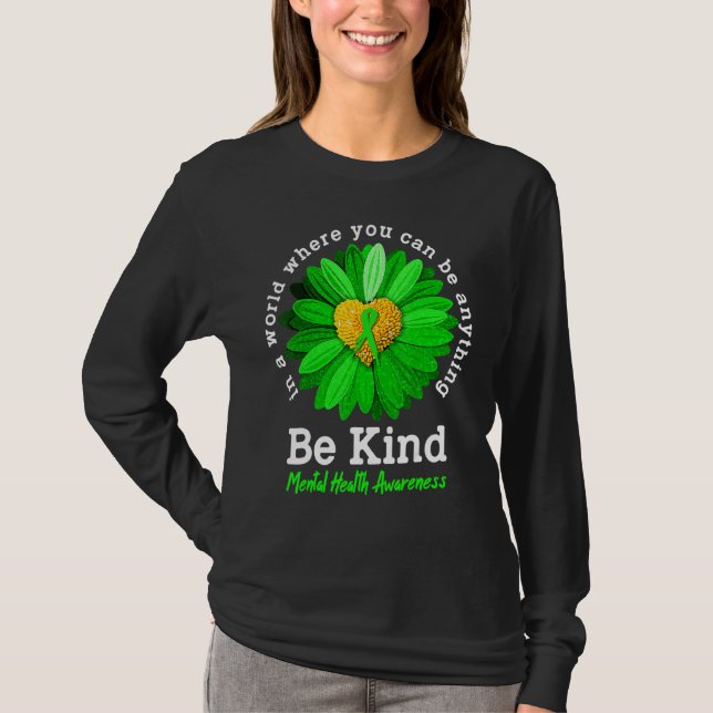 Seien Sie freundlich grüne Multifunktionsblume Son T-Shirt (Vorderseite)