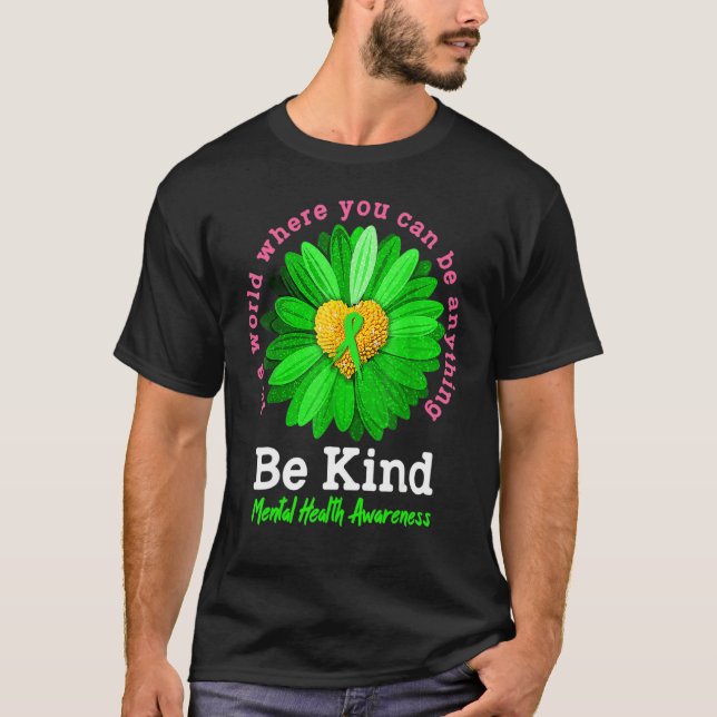 Seien Sie freundlich grüne Multifunktionsblume Son T-Shirt (Vorderseite)