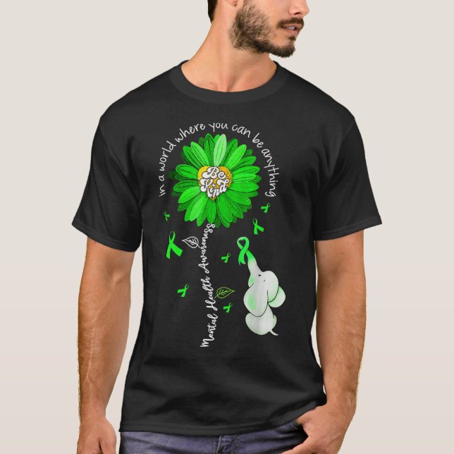 Seien Sie freundlich grüne Multifunktionsblume Son T-Shirt (Vorderseite)