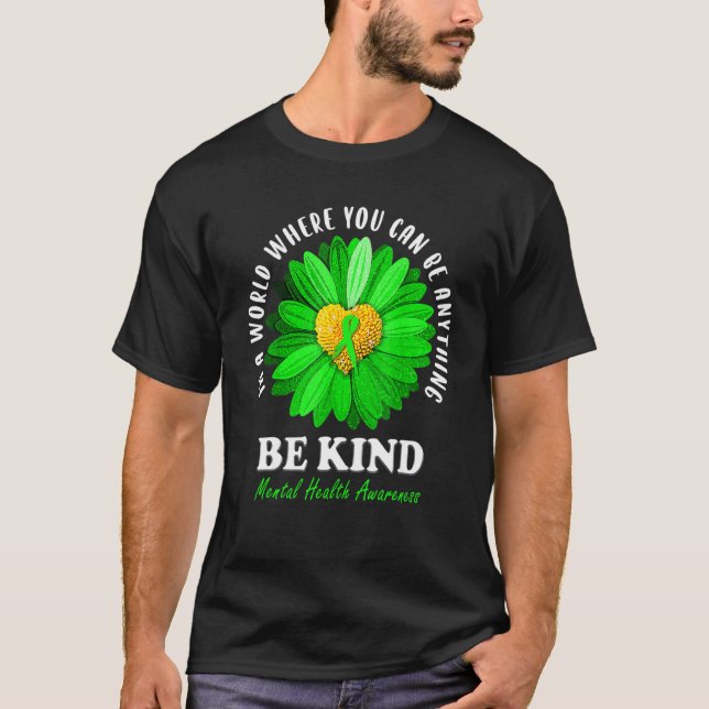 Seien Sie freundlich grüne Multifunktionsblume Son T-Shirt (Vorderseite)