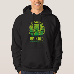 Seien Sie freundlich grüner Graubündel-Butterfly-M Hoodie