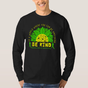 Seien Sie freundlich grüner Ribbon Sonnenblumen Ps T-Shirt